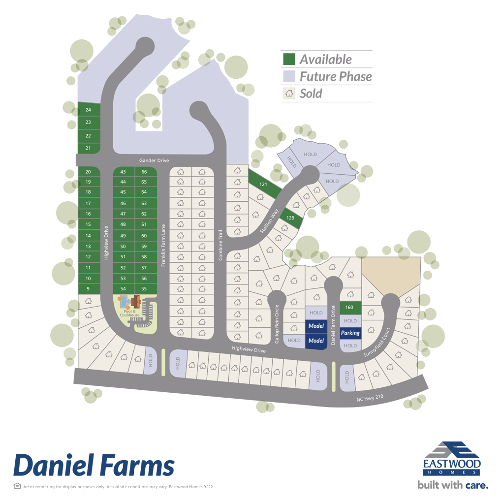 Daniel Farms Benson, NC Homes For Sale Eastwood Homes